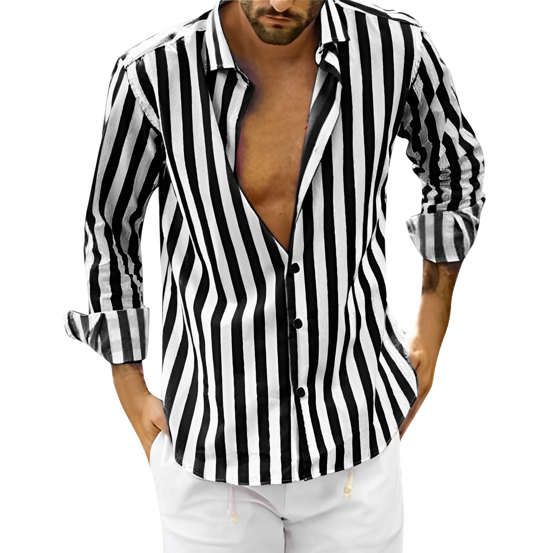 Men's striped shirt for summer - MARTIN - Klasseva USA