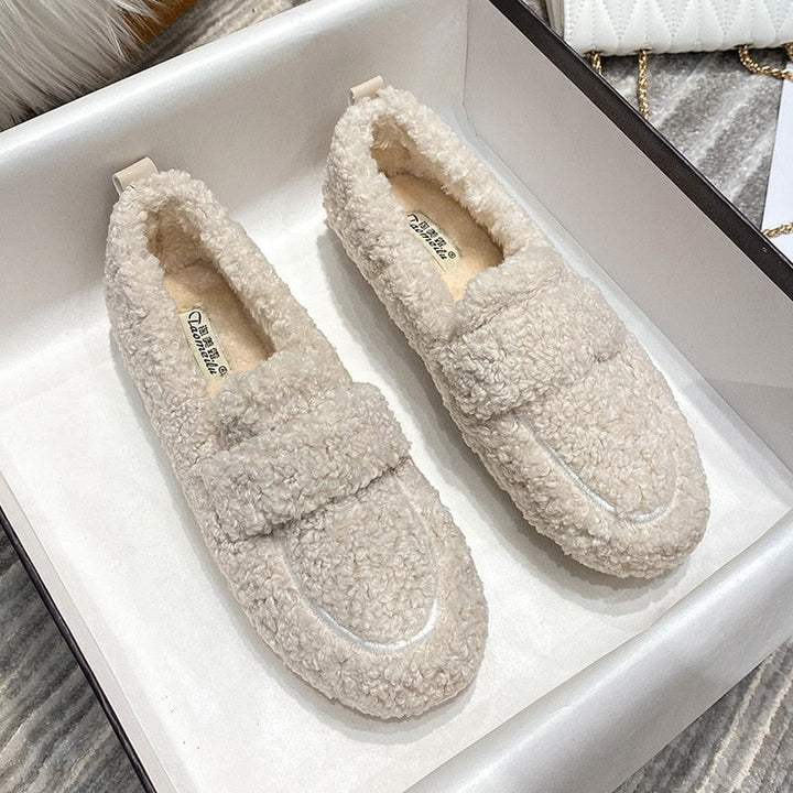 Arielle Plush Loafers With Non-Slip Sole - Klasseva USA