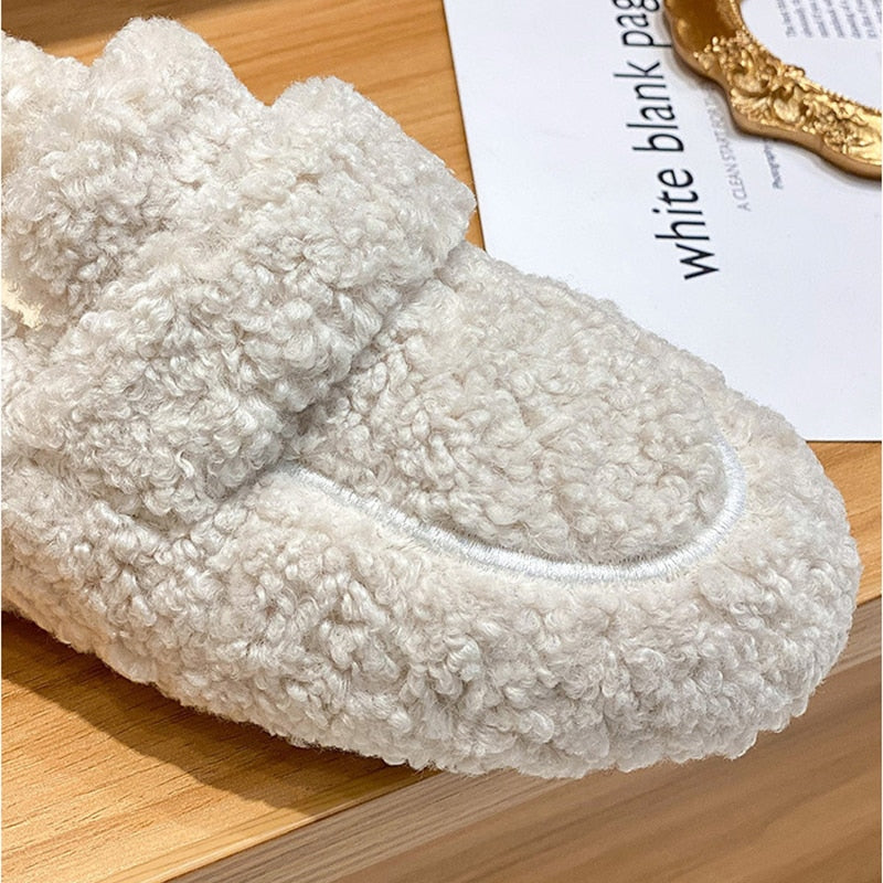 Arielle Plush Loafers With Non-Slip Sole - Klasseva USA