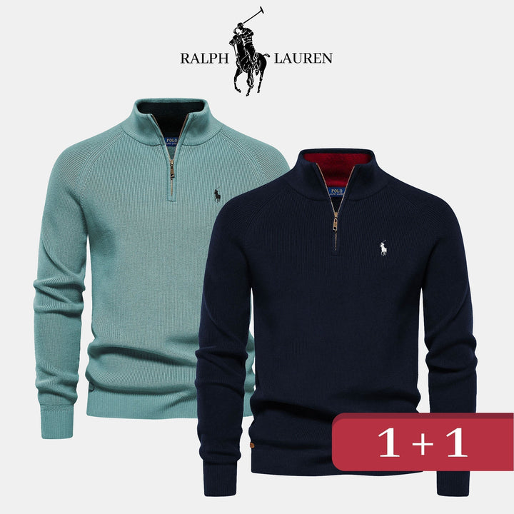 R&L 1+1 Zip Neck Sweater - Klasseva USA