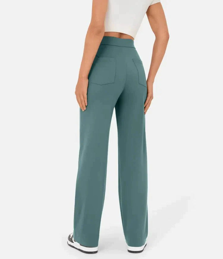 High-waisted elastic casual pants - Klasseva USA