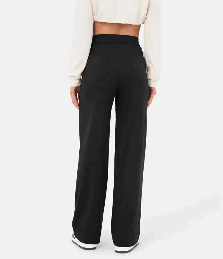 High-waisted elastic casual pants - Klasseva USA